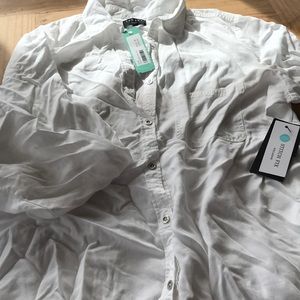 Stitch Fix white button up top. XL.